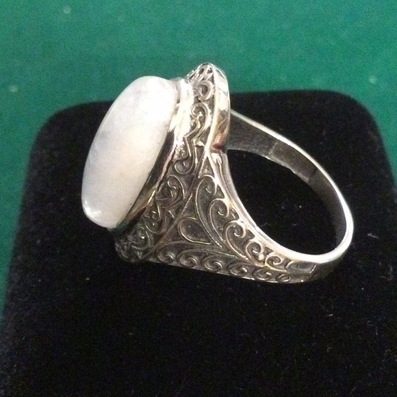 INCREDIBLE TOP QUALITY BLUE MOONSTONE RING - Picture 5 of 8